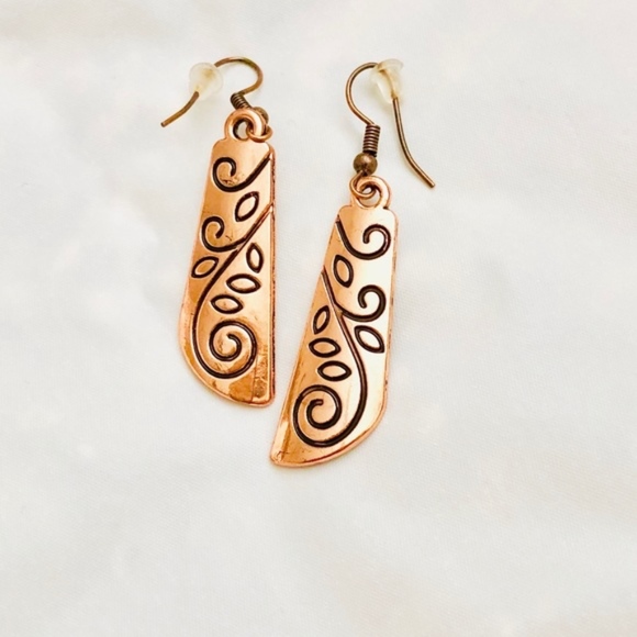 Tribal Copper Silver Gold Fan Bib Necklace - Picture 6 of 7